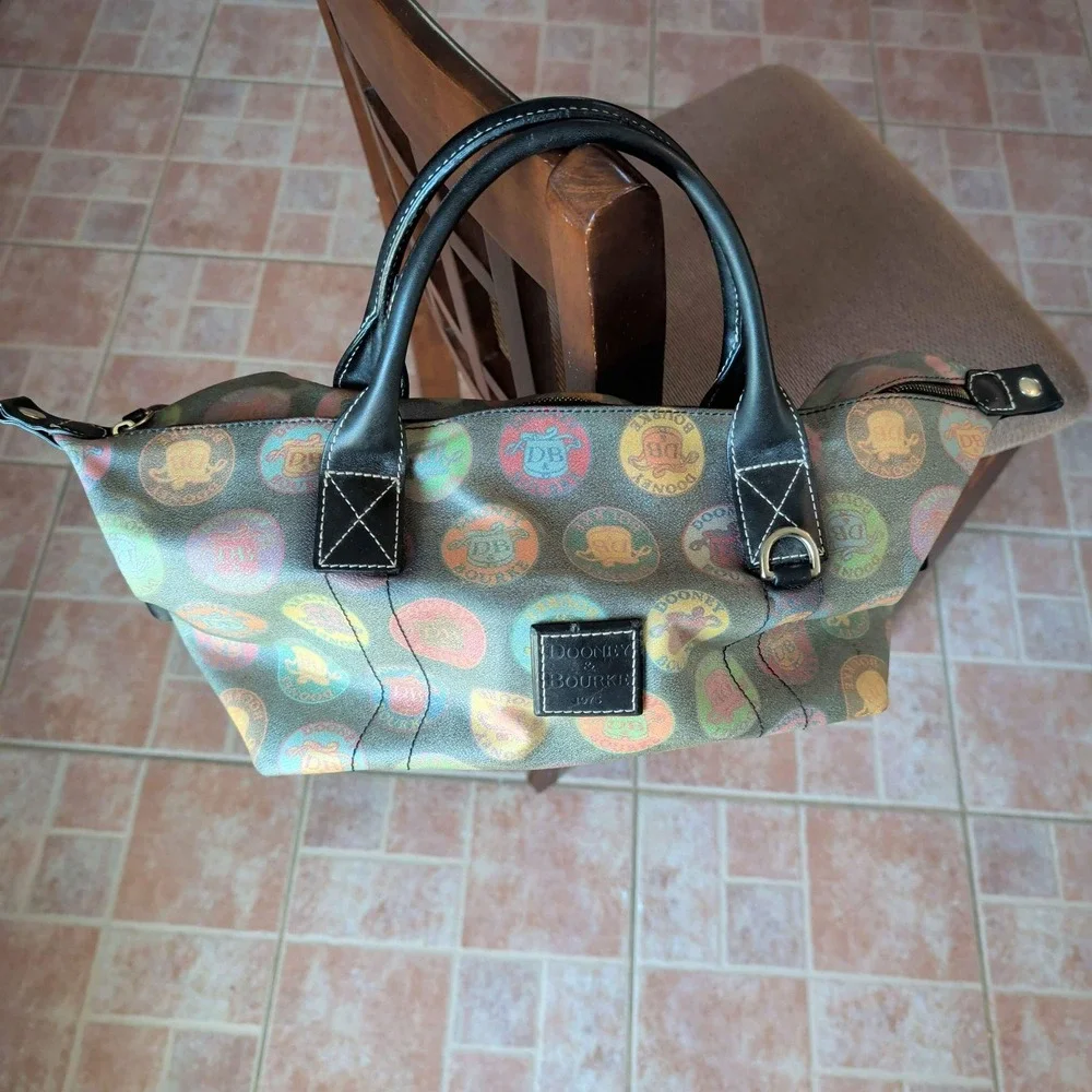 Dooney & Bourke Medallion Print Canvas/Leather Large‎ Satchel